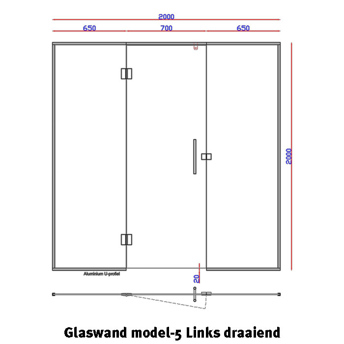 Glaswand Model 5