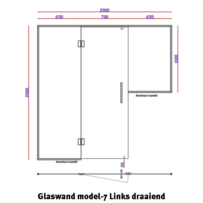 Glaswand model 7